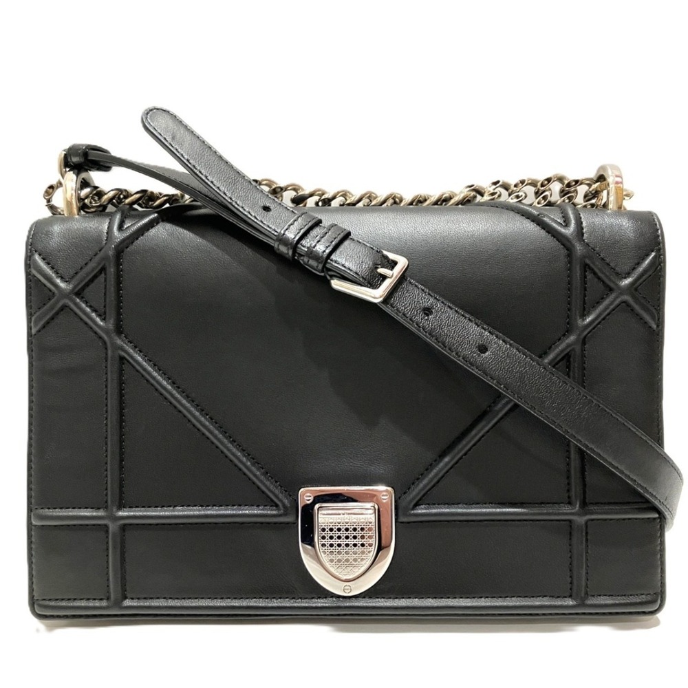 Christian Dior Diorama Shoulder Bag Leather